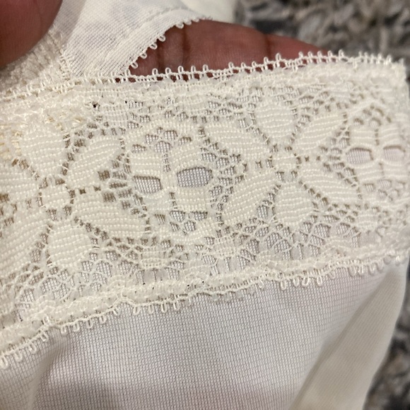 Vintage Gillies Jrs milkmaid three tied dress with lace trim maxi dress sz 5 - Picture 5 of 11